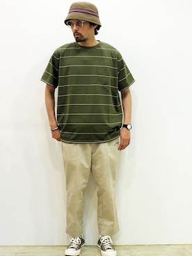 「THE UNION（ザユニオン）のアイテム」を使った、nakajiさん（メンズ・168cm）の夏コーディネート