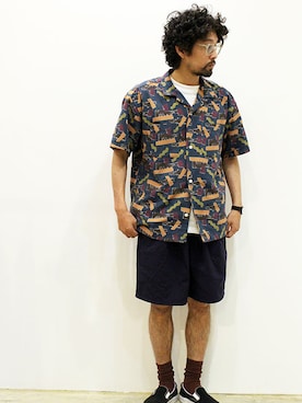 「アロハシャツ」｜nakajiさん（メンズ・168cm）の夏コーディネート