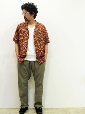 「アイテム（スリッポン）」を使った、nakajiさん（メンズ・168cm）の夏コーディネート