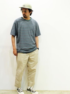 「THE UNION（ザユニオン）のアイテム」を使った、nakajiさん（メンズ・168cm）の夏コーディネート