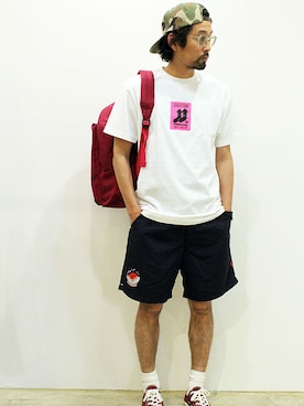 「LIXTICK（リックスティック）のアイテム」を使った、nakajiさん（メンズ・168cm）の夏コーディネート