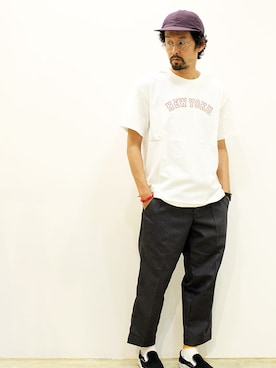 「THE FABRICのアイテム」を使った、nakajiさん（メンズ・168cm）の秋コーディネート