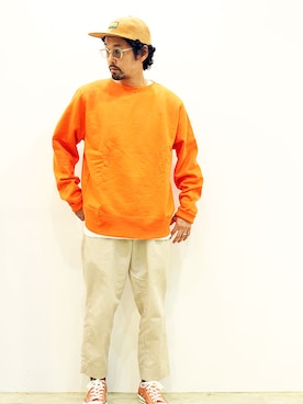 「THE UNION（ザユニオン）のアイテム」を使った、nakajiさん（メンズ・168cm）の秋コーディネート