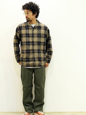「NECESSARY or UNNECESSARY（ネセサリーオアアンネセサリー）のアイテム（パンツ）」を使った、nakajiさん（メンズ・168cm）の秋コーディネート