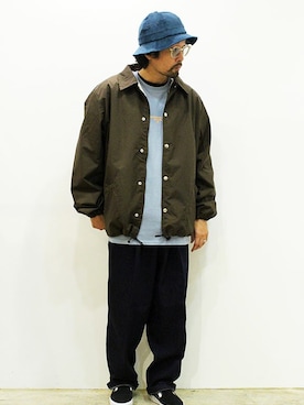 「NECESSARY or UNNECESSARY（ネセサリーオアアンネセサリー）のアイテム（ジャケット/アウター）」を使った、nakajiさん（メンズ・168cm）の秋コーディネート