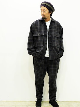 「MANEBU（マネブ）のアイテム（モカシン/デッキシューズ）」を使った、nakajiさん（メンズ・168cm）の秋コーディネート