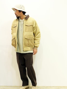 「MANEBU（マネブ）のアイテム（モカシン/デッキシューズ）」を使った、nakajiさん（メンズ・168cm）の秋コーディネート