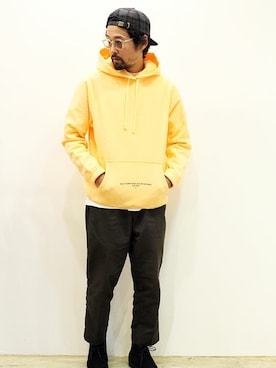 「MANEBU（マネブ）のアイテム（モカシン/デッキシューズ）」を使った、nakajiさん（メンズ・168cm）の秋コーディネート