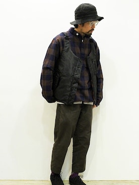 「MANEBU（マネブ）のアイテム（モカシン/デッキシューズ）」を使った、nakajiさん（メンズ・168cm）の冬コーディネート