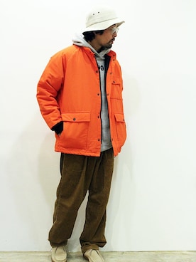 「MANEBU（マネブ）のアイテム（モカシン/デッキシューズ）」を使った、nakajiさん（メンズ・168cm）の冬コーディネート