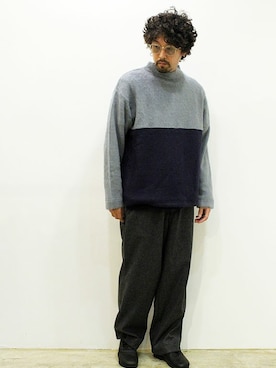 「LOLO LIKE（ロロライク）のアイテム」を使った、nakajiさん（メンズ・168cm）の冬コーディネート