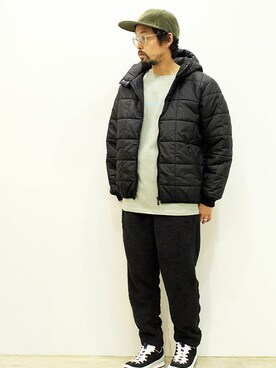 「NECESSARY or UNNECESSARY（ネセサリーオアアンネセサリー）のアイテム（ジャケット/アウター）」を使った、nakajiさん（メンズ・168cm）の冬コーディネート
