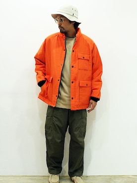 「MANEBU（マネブ）のアイテム（モカシン/デッキシューズ）」を使った、nakajiさん（メンズ・168cm）の冬コーディネート