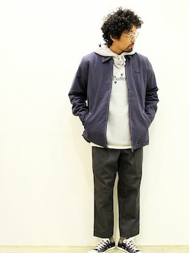 「THE UNION（ザユニオン）のアイテム」を使った、nakajiさん（メンズ・168cm）の冬コーディネート