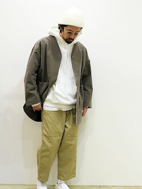 「Ordinary fits（オーディナリーフィッツ）のアイテム」を使った、nakajiさん（メンズ・168cm）の冬コーディネート