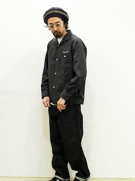 「THE UNION（ザユニオン）のアイテム」を使った、nakajiさん（メンズ・168cm）の冬コーディネート