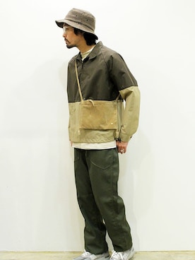 「NECESSARY or UNNECESSARY（ネセサリーオアアンネセサリー）のアイテム（ジャケット/アウター）」を使った、nakajiさん（メンズ・168cm）の春コーディネート