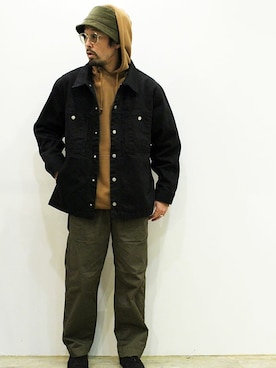 「MANEBU（マネブ）のアイテム（モカシン/デッキシューズ）」を使った、nakajiさん（メンズ・168cm）の春コーディネート