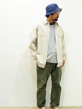「NECESSARY or UNNECESSARY（ネセサリーオアアンネセサリー）のアイテム（パンツ）」を使った、nakajiさん（メンズ・168cm）の春コーディネート