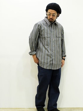 「MANEBU（マネブ）のアイテム（モカシン/デッキシューズ）」を使った、nakajiさん（メンズ・168cm）の春コーディネート