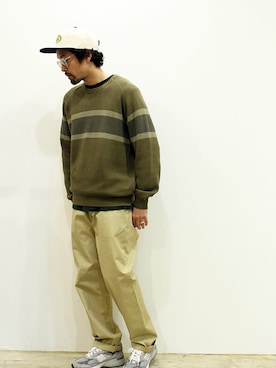 「THE FABRICのアイテム」を使った、nakajiさん（メンズ・168cm）の春コーディネート