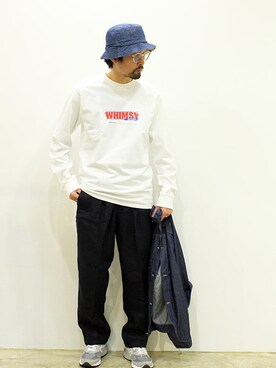 「NECESSARY or UNNECESSARY（ネセサリーオアアンネセサリー）のアイテム（ジャケット/アウター）」を使った、nakajiさん（メンズ・168cm）の春コーディネート