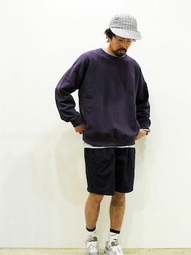 「THE FABRICのアイテム」を使った、nakajiさん（メンズ・168cm）の春コーディネート