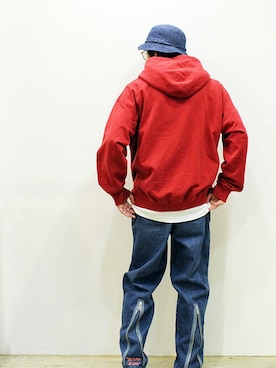 「THE FABRICのアイテム」を使った、nakajiさん（メンズ・168cm）の春コーディネート