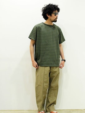 「NECESSARY or UNNECESSARY（ネセサリーオアアンネセサリー）のアイテム（パンツ）」を使った、nakajiさん（メンズ・168cm）の春コーディネート