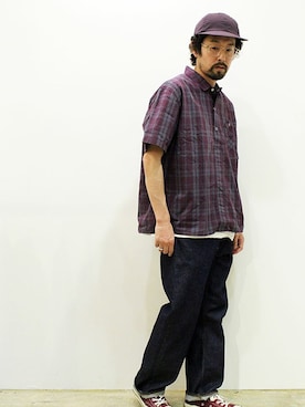 「NECESSARY or UNNECESSARY（ネセサリーオアアンネセサリー）のアイテム（パンツ）」を使った、nakajiさん（メンズ・168cm）の夏コーディネート