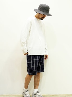 「NECESSARY or UNNECESSARY（ネセサリーオアアンネセサリー）のアイテム（パンツ）」を使った、nakajiさん（メンズ・168cm）の夏コーディネート