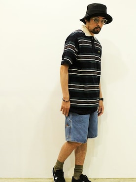 「NOTHIN SPECIAL（ナッシンスペシャル）のアイテム」を使った、nakajiさん（メンズ・168cm）の夏コーディネート