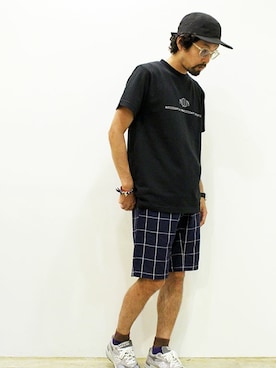 「NECESSARY or UNNECESSARY（ネセサリーオアアンネセサリー）のアイテム（パンツ）」を使った、nakajiさん（メンズ・168cm）の夏コーディネート