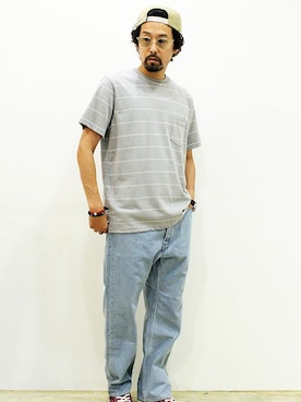 「NECESSARY or UNNECESSARY（ネセサリーオアアンネセサリー）のアイテム（パンツ）」を使った、nakajiさん（メンズ・168cm）の夏コーディネート