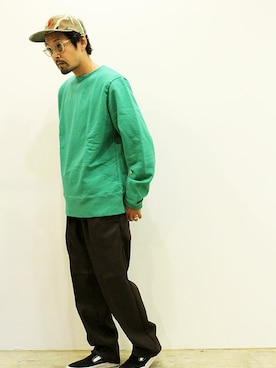「NECESSARY or UNNECESSARY（ネセサリーオアアンネセサリー）のアイテム（パンツ）」を使った、nakajiさん（メンズ・168cm）の秋コーディネート