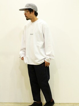 「MANEBU（マネブ）のアイテム（モカシン/デッキシューズ）」を使った、nakajiさん（メンズ・168cm）の秋コーディネート
