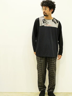 「MANEBU（マネブ）のアイテム（モカシン/デッキシューズ）」を使った、nakajiさん（メンズ・168cm）の秋コーディネート