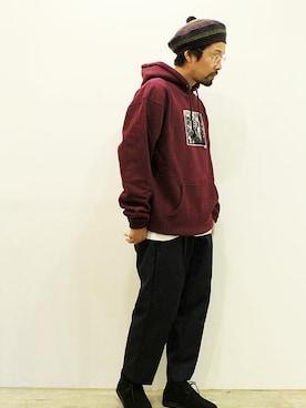 「MANEBU（マネブ）のアイテム（モカシン/デッキシューズ）」を使った、nakajiさん（メンズ・168cm）の秋コーディネート