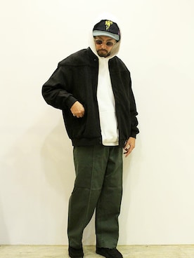 「MANEBU（マネブ）のアイテム（モカシン/デッキシューズ）」を使った、nakajiさん（メンズ・168cm）の秋コーディネート