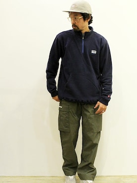 「NOTHIN SPECIAL（ナッシンスペシャル）のアイテム」を使った、nakajiさん（メンズ・168cm）の秋コーディネート