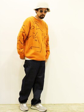 「NECESSARY or UNNECESSARY（ネセサリーオアアンネセサリー）のアイテム（パンツ）」を使った、nakajiさん（メンズ・168cm）の秋コーディネート
