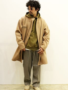「MANEBU（マネブ）のアイテム」を使った、nakajiさん（メンズ・168cm）の秋コーディネート
