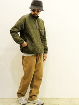 「NECESSARY or UNNECESSARY（ネセサリーオアアンネセサリー）のアイテム（パンツ）」を使った、nakajiさん（メンズ・168cm）の秋コーディネート
