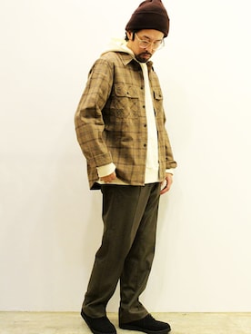 「MANEBU（マネブ）のアイテム」を使った、nakajiさん（メンズ・168cm）の冬コーディネート