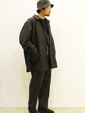 「MANEBU（マネブ）のアイテム」を使った、nakajiさん（メンズ・168cm）の冬コーディネート