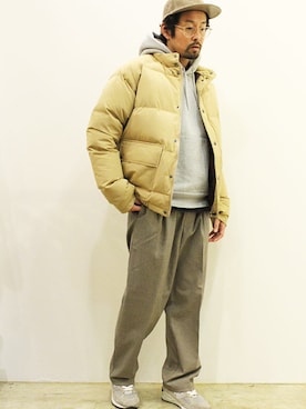 「THE COLORのアイテム」を使った、nakajiさん（メンズ・168cm）の冬コーディネート