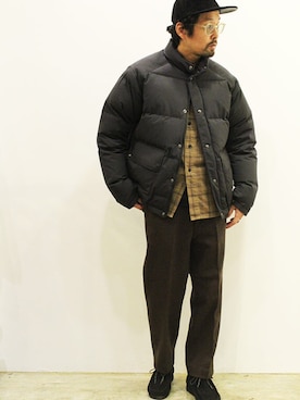「MANEBU（マネブ）のアイテム」を使った、nakajiさん（メンズ・168cm）の冬コーディネート