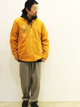 「MANEBU（マネブ）のアイテム」を使った、nakajiさん（メンズ・168cm）の冬コーディネート