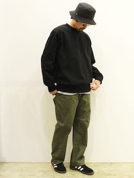 「NECESSARY or UNNECESSARY（ネセサリーオアアンネセサリー）のアイテム（パンツ）」を使った、nakajiさん（メンズ・168cm）の冬コーディネート