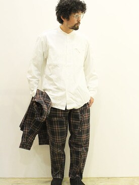 「MANEBU（マネブ）のアイテム」を使った、nakajiさん（メンズ・168cm）の冬コーディネート